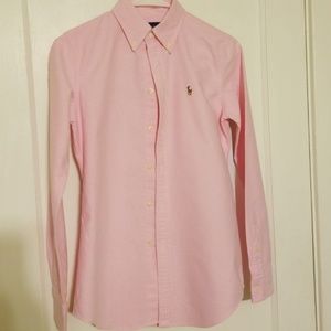 Ralph Lauren pink long sleeve slim fit. xs tp